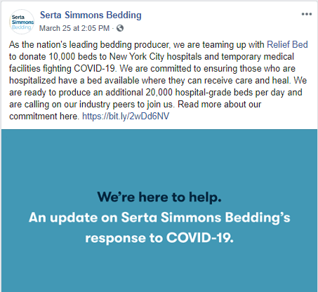 Serta Simmons Donation FB